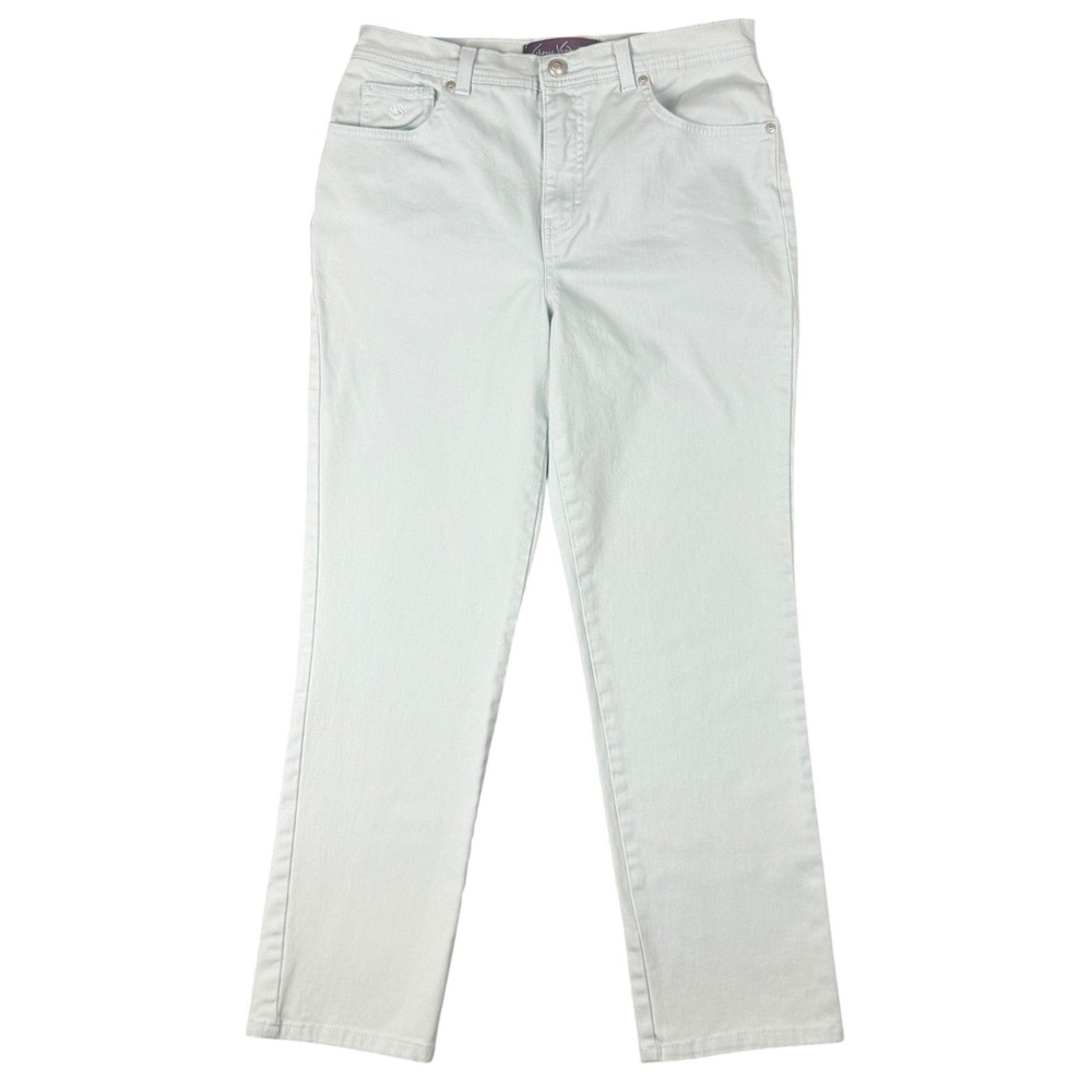 Gloria Vanderbilt Women's 10 W30 L28 Amanda Mint Green Jeans High Rise Tapered